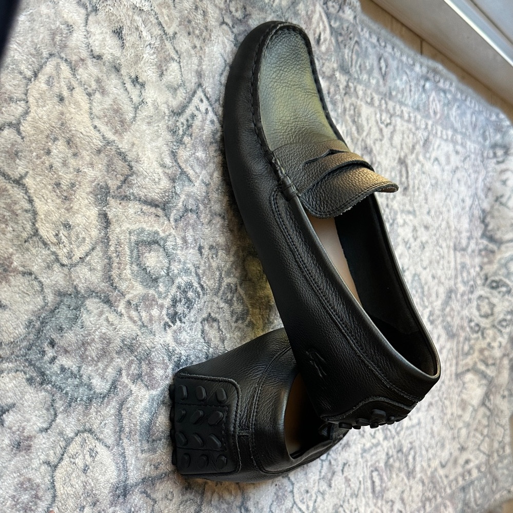 Lacoste Black Leather Men's Slip-On Loafers - Picture 9 of 10